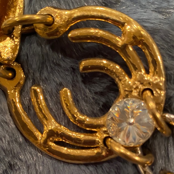 Gold Chain belt with Geometric crystal Accents fully adjustable main image 5